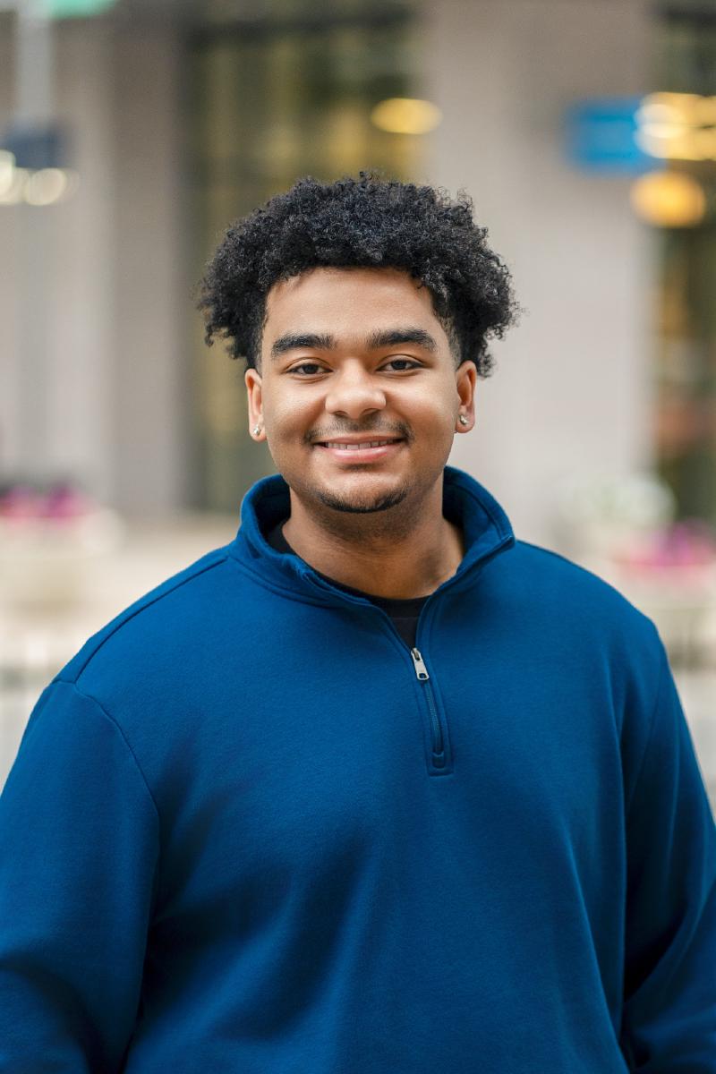 Senior portrait of Jadan at Legacy West in Plano, TX