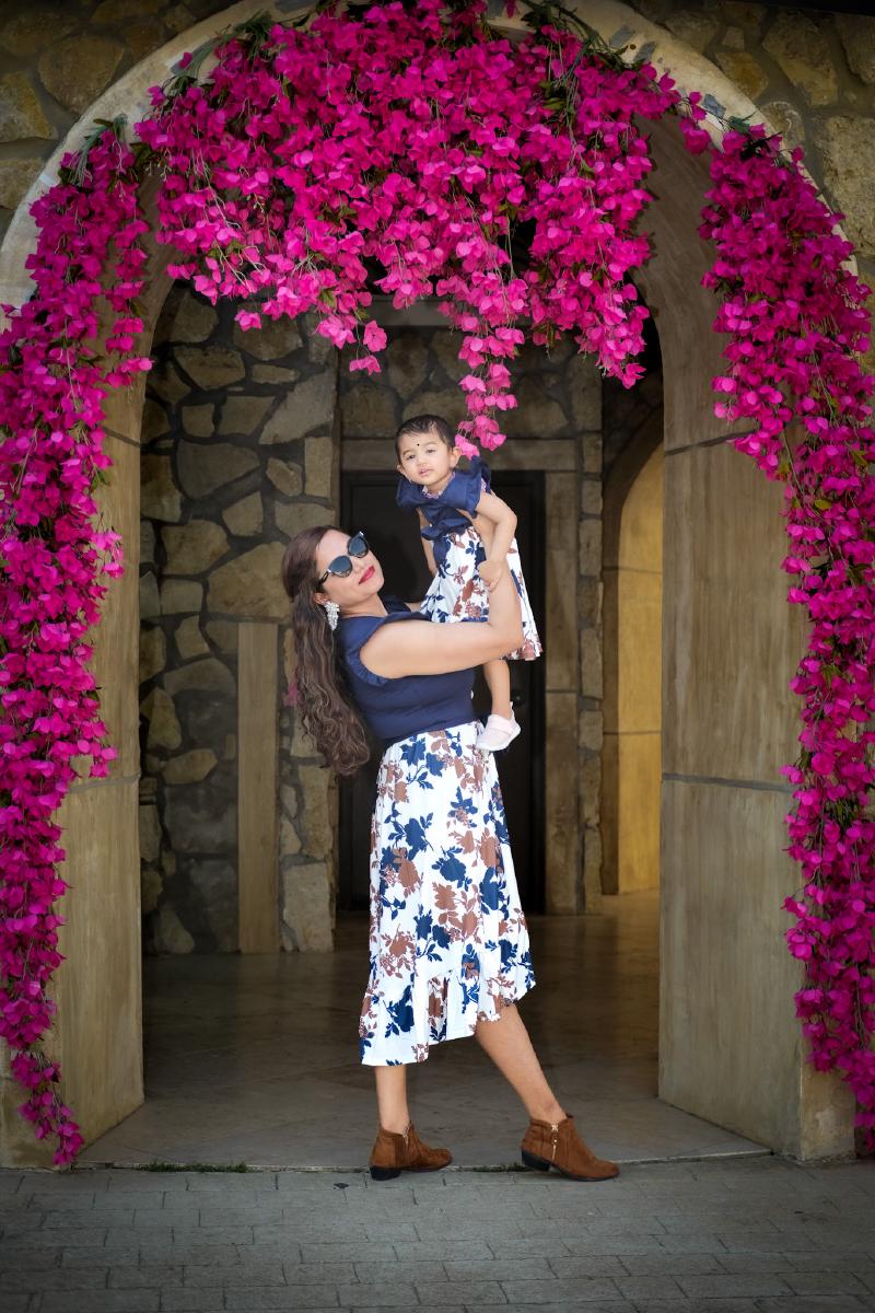 Family portrait session on the streets of Adriatica Village in McKinney, TX