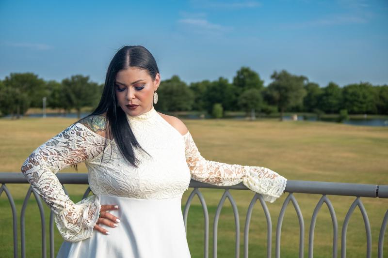 Natural light portrait showing summer-appropriate outfit